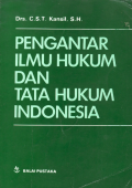 Pengantar Ilmu Hukum dan Tata Hukum Indonesia