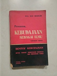 Image of Pengantar Kebudajaan Sebagai Ilmu