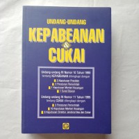 Image of Undang-Undang Kepabeanan dan Cukai